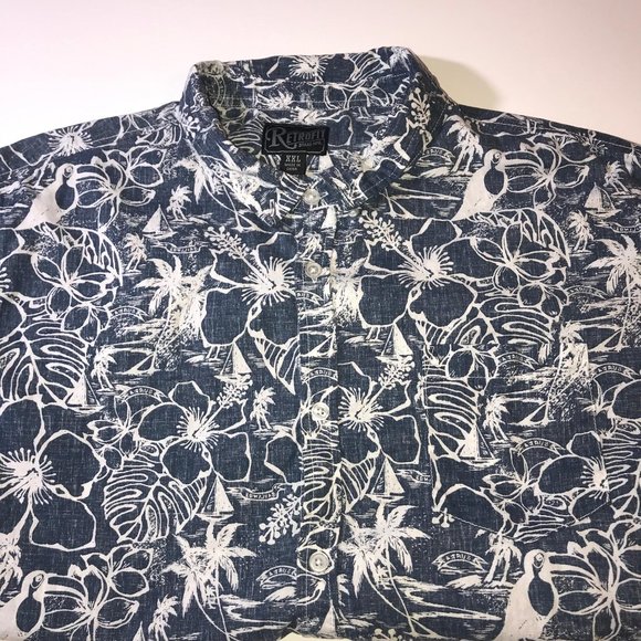 Retrofit Mens Floral Print Button Down - Picture 3 of 8